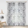 Curtain & Drapes 1pc Sheer Colorful Window Curtains For Living Room Bedroom Faux Linen RoomCurtain DrapesCurtain