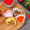 Teller, niedliche Dip-Schüssel, Geschirr, Gewürzgerichte, Mini-Gewürzschale, herzförmige Keramik-Sauce