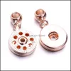 Arts And Crafts Sier Gold Metal 18Mm Ginger Snap Button Base Ciondolo Charms Per Fai Da Te Scatta Bottoni Collana Braccialetto Accessori Gioielli Dhrn4