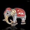 Brooches 2023 Brooch Animal Series Cute Elephant Painting Oil For Women Coat Dressing