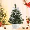 Décorations de noël, Mini arbre, ornements de bureau, cadeaux de noël, aménagement de scène de vacances, décoration de fête à domicile, accessoires d'ambiance W6c6