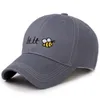 Ball Caps Cartoon Bee Baseball Let It Cool Man Шляпа Summer Sunhat Sunscreen любит шляпы 10 шт/лоты