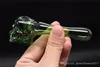 10pcs ağır kafatası cam kaşık boruları cam boru sigara içmek için el kuru bitki borusu 10cm kafatası baş yağ brülör kaşık borusu
