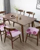 Chair Covers Pink Chrysanthemum Flower Texture Seat Cushion Stretch Dining Cover Slipcovers For Home El Banquet Living Room