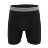 Caleçons Hommes Casual Fitness Boxer Shorts Anti-friction Longue Jambe Respirant Glace Sous-Vêtements En Soie Mâle Élastique Confortable Boxers