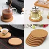 Table Mats 6 Pcs Natural Cork Heat Resistant Cup Mug Mat Coffee Tea Drink Placemat For Dining Kitchen Accessories