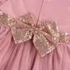 Girl Dresses 0-18m Baby Girls Birthday Party Princess Lace Dress Fashion Sequin Bow Embroidered A-Line Formal For