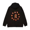 QTGN 2023 Nieuwe herenkapjes sweatshirts Noord -Amerikaanse High Street Brand Rhude Herfst Winter Fashion Design Sense Minority Rib Gebreide katoen zwarte hoodie