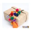 Клавичные шнурки Colorf Bead Tassels Big Ball Key Chain Charm Pompom Мод