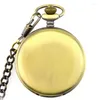 Pocket Watches Luxury Transparent Mechanical Hand Wind Watch Vintage Analog FOB For Men Women Gift