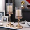 Kerzenhalter Gold Metal Pijler Kandelaars Kaars Centerpieces Tafel Schoorsteenmantel Haard Decor Metalen Kandelaar Nordic Home