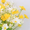 Flores decorativas grinaldas 5pcs/conjunto margarida artificial Bouquet Diy Vas