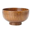 Bowls Natural Wooden Bowl Small Water Eating Rice Kid Children Eat Holder