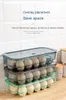 Christmas Decorations Zq Egg Storage Box For Refrigerator With Lid Household Kitchen Food Preservation Transparent Grid Rack