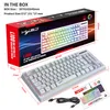 2.4g Teclado sem fio 87-Keys RGB Backlight Compact Slim Keypad Tipo C teclados mecânicos de jogos USB