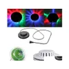 Iluminação de novidade transparente preto branco girassol led lumin magia 7 cores 48 leds voz ativada rgb pale para disco home gota de otpby