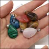 Arts And Crafts Natural Stone Water Drop Rose Quartz Opal Pendants Tigers Eye Lapis Lazi Charms Clear Chakras Gem Fit Earrings Neckl Dhrpx