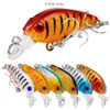 4,5cm 3,5g Crank Hook iscas duras iscas 10# ganchos agudos 9 cores Mistura de artes de pesca de plástico 9 peças / lote H-1
