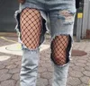 Women Socks Big Mesh Fishnet Sexig punk Anti-krok nylon ihålig strumpor strumpbyxor Kvinnor svarta lilla mitten