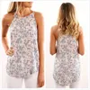 Canotte da donna Donna Taglia grande Senza maniche Fiore Stampa digitale Spalle scoperte Top da ragazza casual Plus Abbigliamento per