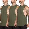 Tampas masculinas 3 pacote de pacote de ginástica roupas de algodão fitness colar