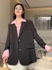 Kadın Suits Kadın Şık Ofis Lady Moda Uzun Kollu Zarif Mizaç Gündelik Dış Giyim Giyim Bahar Sonbahar 2023