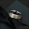 Bandringar Gl￶d i den m￶rka herren snidade Dragon Piece Totem Fluorescerande gl￶dande rostfritt st￥l Ring f￶r man kvinnor mode smycken bk ot2n5
