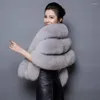 Scarves 2023 Winter Women Faux Fur Wraps Pashmina Super Luxurious Bride Shawl Wedding Party Warm Stole 165 40cm YT14