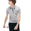 Hommes Polos Top Qualité À Manches Courtes Crocodile Chemise Polo D'été Chemises Coton Casual Solide Couleur T-shirts Chemise De Mode Homme