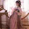 Scène porter femme élégante chinois traditionnel Hanfu broderie fée maille Costume de danse folklorique année fête Oriental rétro robe de princesse