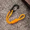 Keychains MKendn Mulitifuncional Carabiner Keychain Handmade Braed Water Bottle Banyard Esquadrão ao ar livre Paracord Cord titular presente