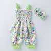 Giorno di San Patrizio Giorno di Pasqua Neonate Tute Fascia per capelli Set di abbigliamento Copertura per pannolini per bambini Pantaloncini per neonati Pagliaccetti con volant Bloomers