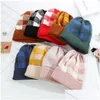 Beanie/Skull Caps Autumn Winter Women Sticked Hat Plaid Warme Beanie Skl Knitting Hatts Drop Delivery Fashion Accessories Scarves Glove DHO3F