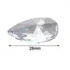 Ljuskrona kristallbelysningstillbehör KLAR GLASS PRISM DIY Facetterade smycken Pendant Spacer Suncatcher C9K7
