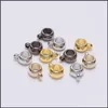 Clasps Hooks Findings Components Jewelry 50Pcs/Lot Pendant Clip Bail Big Hole Bead Spacer Loose Beads Connector For Making 1900 Dr Dhng2