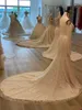 Photos réelles robes de mariée sirène en dentelle avec manches longues Boho plage longue traîne robes de mariée hors épaule Corset transparent dos nu boutons mariée robe De Novia