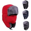 Basker ryska bombplan hattar kvinnor män vinter vindtät skidhatt med öronflikar och mask varm trupper trapper cap jaktjägare