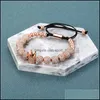 Bedelarmbanden kroon koper bead zirkon diamant verstelbare armband mannen vrouwen mode sieraden voor koppels m532a f drop levering dhnif