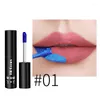 Brillant à lèvres 5 couleurs bleu Peel-off tache imperméable durable glaçure mat restant couleur de Base teinte déchirer liquide rouge à lèvres