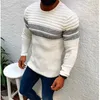 Männer Pullover 2023 Mode Gestreiften Patchwork Casual Rundhals Pullover Pullover männer Frühling Herbst Kleidung Tops Für Männer