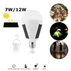 LED -lampen Portable Intelligent 7W 12W Solar BBS -lamp AC 85265 E27 Oplaadbare IP65 CAM Noodverlichting Druppel Leverlichten OTXD8