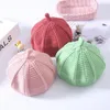 Berets Caps Kids Girl Solid Color Knit Crochet Beret Beanie Winter Pointed Hat Cap Headwear
