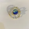 Brooches Korean Style Women Girls Shining Symphony Universe Brooch Lady Ins Trendy Planet Pin Collar Jewelry Rhinestone Accessories