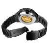 Avanadores de pulso para o Number Number Sport Design Buzel Golden Watch Watches Mens Top Luxury Montre Homme Clock Men Skeleton Automático