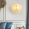 Настенная лампа Light роскошные перо стеклянные спальни спальня кровати современный минималистский фон