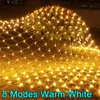 Strings LED Net Curtain Mesh Fairy String Light Christmas 3x2m 192Led Party Wedding Year Garland Outdoor Garden Decoration Tail Plug