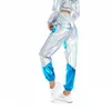 Pantaloni da donna Autunno Inverno Nightclub Casual Sport Street Hip Hop Party Streetwear Fashion Shiny Illusion Pantaloni Capris