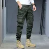 Men's Pants Outdoor Camouflage Men's Cargo Joggers Big Pocket Casual Military Loose Army Style Pencil Trousers