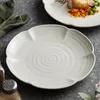 Platos de forma irregular Pasta de cerámica de cerámica Sushi Cena en casa Color sólido Color de vajilla platos de bocadillos