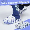 Slippers 2023 Summer Bubble Slippers Tie Dye Women Men EVA Slides With Charms Platform Foam Sandals Flats Fashion Message Designer Shoes 0128V23